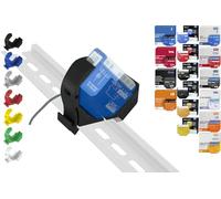 Print Worth - Supporto per binario 3D "PWG3-Mini" per 32 Shellys: 1,1PM,2PM,Shutter,1L,2L,EM,i4,i4DC,i4LR,Dimmer,Dimmer Dali,RGBW PM (Wave/Plus,G3,G4) (Nero)