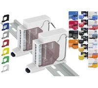 Print Worth - Supporto per binario 3D "PWG3-Single" per 32 Shelly: 1,1PM, 2PM, Shutter,1L, 2L, EM, i4, i4DC, i4LR, Dimmer, Dimmer Dali, RGBW PM (Wave/Plus, G3, G4) (2 x Bianco Prime)