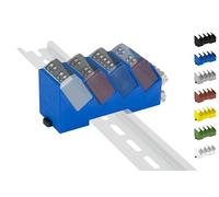Print Worth Supporto per binario 3D "Quadro" per tutti i 14 Shellys della serie MINI: 1, 1-LR, 1PM, 1PM-LR, PM, EM (Wave/Plus, G3, G4) DIN Rail bracket (35 mm) (blu)
