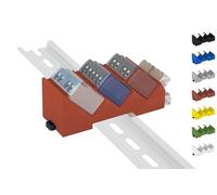 Print Worth - Supporto per binario 3D "Triple" per tutti i 14 Shellys della serie MINI: 1, 1-LR, 1PM, 1PM-LR, PM, EM (Wave/Plus, G3, G4), staffa DIN Rail (35 mm) (rosso)
