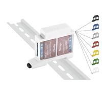Print Worth - Supporto per guida 3D "Dual" per 9 Shellys serie MINI: 1, 1PM, PM, EM (Plus, G3, G4) DIN Rail Bracket (35 mm) (bianco)