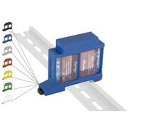 Print Worth - Supporto per guida 3D "Dual" per 9 Shellys serie MINI: 1, 1PM, PM, EM (Plus, G3, G4) DIN Rail Bracket (35 mm) (blu)