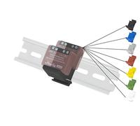 Print Worth - Supporto per guida 3D "Flat Dual" per tutti i 14 Shellys della serie MINI: 1, 1-LR, 1PM, 1PM-LR, PM, EM (Wave/Plus, G3, G4) DIN Rail bracket (35 mm) (nero (Prime)