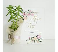 printa.me Partecipazioni di Nozze in Plexiglass | Invito Matrimonio in Plexiglass | Elegante partecipazione in Plexiglass | Stampa Alta Risoluzione (12x18)