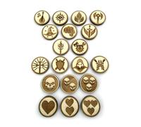 Printable Adventure Token DND per Eroi in Legno incisi al Laser - 19 pennarelli Battlemap per Tutte Le Classi & Death Saves - Dungeons And Dragons Tablet op Accessori