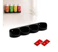 Printari Supporto da parete adatto per bottiglie More Zerup, More Zerup, portabottiglie per 4 bottiglie di sciroppo, mensola da parete e organizer per sciroppo, per cucina e armadio, con cuscinetti