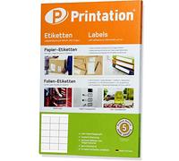 Printation Etichette Adesive Bianche 70x50,8 mm per Carta Stampante A4-150 Etichette Adesive Scuola, Marmellata, Libri - Carta Adesiva per Stampante, Fogli Adesivi A4 Stampabili, 10 Fogli A4-70x50