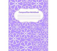 PrintBook Composition Notebook: Beautiful White Floral Notebook, College Ruled Notebook 8.5" x 11" 130 Pages