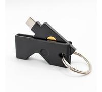 Printbtw Custodia protettiva per Yubikey 5C NFC (USB-C) antigraffio (nero)