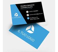 Printed Biglietto da Visita personalizzati colori e design a scelta con logo, F.to 8x5cm, Stampa a Colori Fronte e Retro su Cartoncino 300gr (Biglietto con Logo)