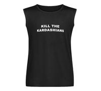 Printed | Kill The Kardashians Mens T-Shirt | Casual Fit Sleeveless Vest Tank Tops Undershirt Black M