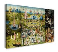 Printed Paintings Stampa su Tela (100x70cm): Hieronymus Bosch - Il Giardino delle Dolci (1490/151