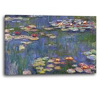 Printed Paintings Stampa su Tela (120x80cm): Claude Monet - Ninfee