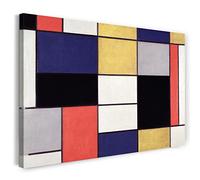 Printed Paintings Stampa su Tela (120x80cm): Piet Mondrian - Composizione A