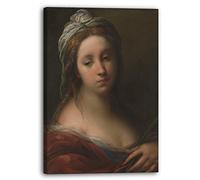 Printed Paintings Stampa su Tela (40x60cm): Carlo Francesco Nuvolone - Un Santo martire Femmina