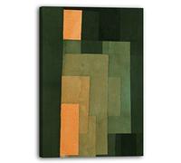 Printed Paintings Stampa su Tela (40x60cm): Paul Klee - Torre in Arancione e Verde