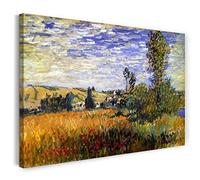 Printed Paintings Stampa su Tela (60x40cm): Claude Monet - Percorso Attraverso i campi di Papaver