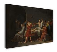 Printed Paintings Stampa su Tela (60x40cm): Jacques Louis David - La Morte di Socrate