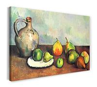 Printed Paintings Stampa su Tela (60x40cm): Paul Cézanne - Ancora Vita, brocca e Frutta