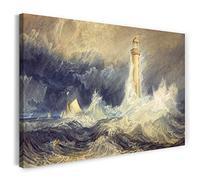 Printed Paintings Stampa su Tela (60x40cm): William Turner - Faro di Bell Rock
