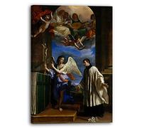 Printed Paintings Stampa su Tela (60x80cm): Guercino - La vocazione di San Luigi (Luigi) Gonzaga
