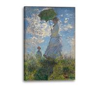 Printed Paintings Stampa su Tela (80x120cm): Claude Monet - Donna con Ombrello - Madame Monet con