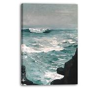 Printed Paintings Stampa su Tela Winslow Homer - Cannon Rock