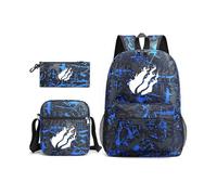 Printed Starry Sky Backpack Casual Student Schoolbag Small Shoulder Bag Pencil Bag Three-piece Set Fg