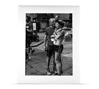 PrintedGift cornice in legno personalizzata con immagine, cornice da parete in legno naturale Dimensioni Interne della Foto 50x70 cm, Cornice Bianco Opaco