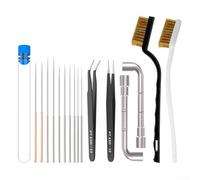 Printer Nozzle Maintenance Kit 17pcs With Cleaning Needles, Copper Wire Brushes, Tweezers And Wrenches For Smooth Printing And Nozzle Disassembly