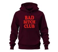 Printera Bad Bitch Club - Felpa con cappuccio, bordeaux, S