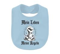 Printera Bavaglino con pugno "Mein Leben Meine Regles" | Sarcasmo autodeterminazione resistenza Power Stone Cemento Streetwear forza successo indipendenza regalo gotico combattente