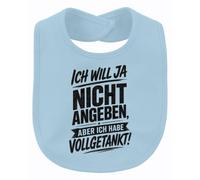 Printera Bavaglino con scritta in lingua tedesca "Ich will ja nicht angeben