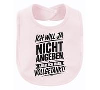 Printera Bavaglino con scritta in lingua tedesca "Ich will ja nicht angeben
