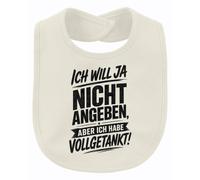 Printera Bavaglino con scritta in lingua tedesca "Ich will ja nicht angeben