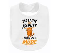 Printera Bavaglino "Der Kaffee ist kaputt ich Statement", bianco, Taglia