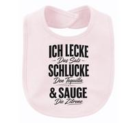 Printera Bavaglino "Ich lecke das Salz Statement", Colore: rosa., Taglia