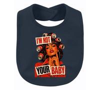 Printera Bavaglino "I'm Not Your Baby Statement", blu navy, Taglia unica