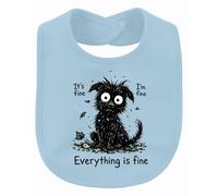 Printera Bavaglino "It's fine I'm fine Statement", Azzurro, Taglia unica