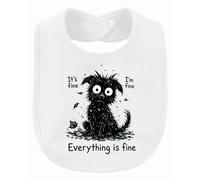 Printera Bavaglino "It's fine I'm fine Statement", bianco, Taglia unica