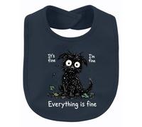 Printera Bavaglino "It's fine I'm fine Statement", blu navy, Taglia unica