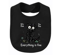 Printera Bavaglino "It's fine I'm fine Statement", Nero , Taglia unica