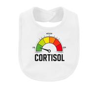 Printera Bavaglino per bambini con indicatore di livello di stress e | Sarcasmo Biohacking Fitness Salute Laboratorio Relax Burnout Fisiologia Endocrinologia Medicina Coaching Wellness
