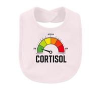 Printera Bavaglino per bambini con indicatore di livello di stress e | Sarcasmo Biohacking Fitness Salute Laboratorio Relax Burnout Fisiologia Endocrinologia Medicina Coaching Wellness