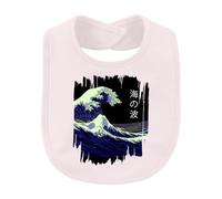 Printera Bavaglino per bambini Hokusai grande onda giapponese Y2K | Ukiyoe, mare, oceano, vintage, retrò, Ukiyo, intaglio del legno, estetico, tsunami, surf, barca da pesca, calligrafia, Asia