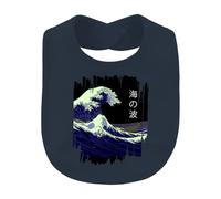 Printera Bavaglino per bambini Hokusai grande onda giapponese Y2K | Ukiyoe, mare, oceano, vintage, retrò, Ukiyo, intaglio del legno, estetico, tsunami, surf, barca da pesca, calligrafia, Asia