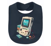 Printera Bavaglino per bambini Y2K, stile retrò con console portatile, blu