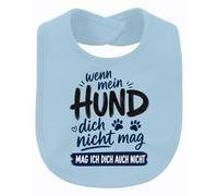 Printera Bavaglino "Wenn mein Hund nicht dich Statement", Azzurro, Taglia