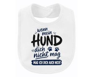 Printera Bavaglino "Wenn mein Hund nicht dich Statement", bianco, Taglia