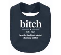 Printera Bitch Definition Beautiful Statement - Bavaglino per bambini, blu